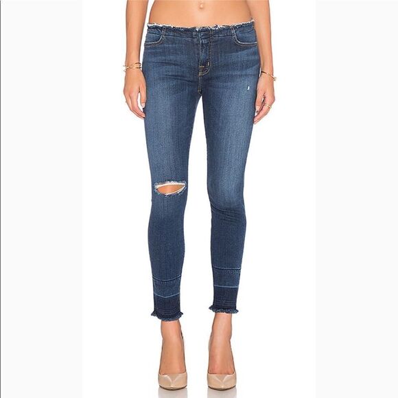 J Brand Stigma Distressed Crop Raw Hem Jeans 27 - Picture 1 of 8